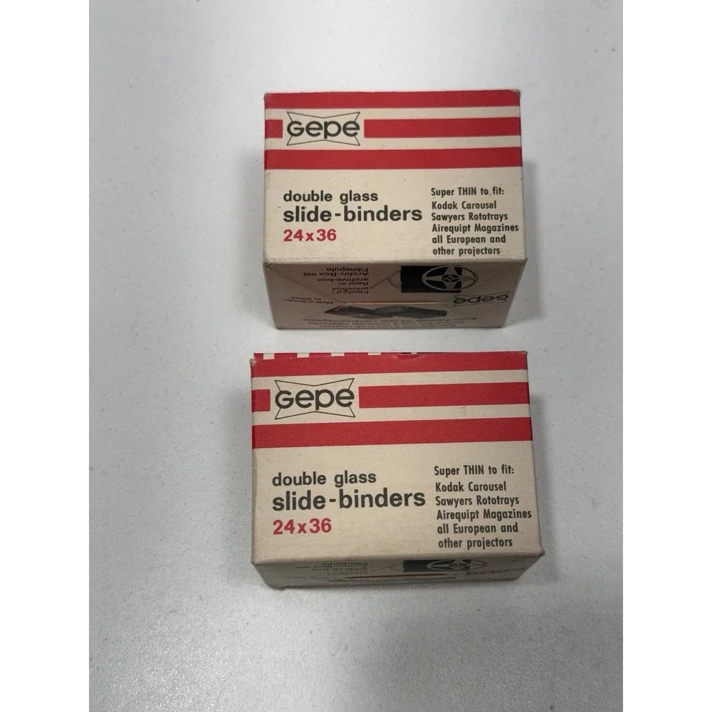 Vintage 2 boxes of 20 GEPE 24x36 Anti-Newton SLIDE BINDERS‎